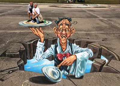 В России создают супер-реалистичные 3D-рисунки на асфальте
