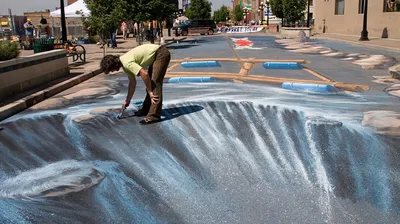 3D рисунки на асфальте (11 фото)
