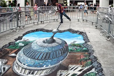 3D-рисунки на асфальте, которые стали достопримечательностями.
