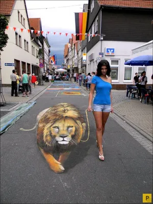 Эффектная 3D реклама на асфальте | БанДизайн | Дзен