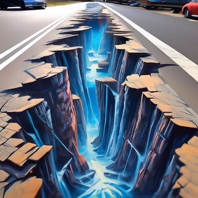 Самый большой 3D рисунок на асфальте