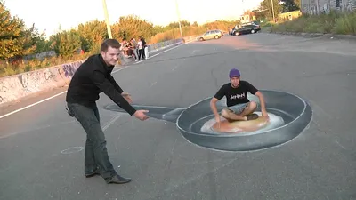 3D-рисунки на асфальте, которые стали достопримечательностями.