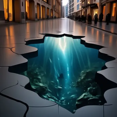 3D рисунки на асфальте (11 фото)