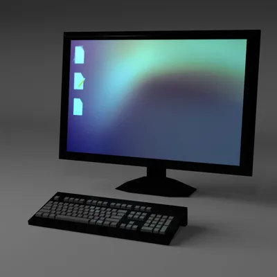 3d рендер компьютер стол с принадлежностями для монитора и украшения в  домашнем офисе Иллюстрация штока - иллюстрации насчитывающей студия,  представьте: 216834122