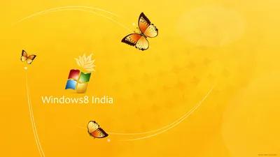 Обои Компьютеры Windows 8, обои для рабочего стола, фотографии компьютеры,  windows, 8, жёлтый, бабочки Обои для рабочего стола, скачать обои картинки  заставки на рабочий стол.