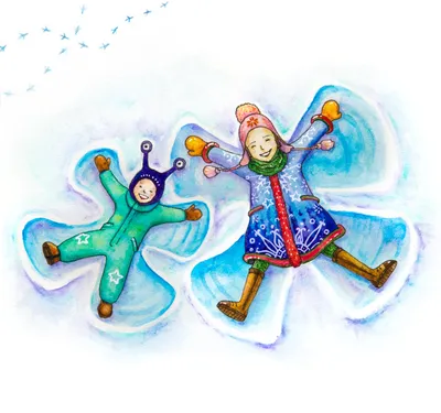 ☃️ горельеф отпечаток ангела на …» — создано в Шедевруме