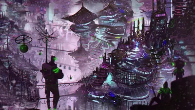 Обои для рабочего стола art Фантастика в ночи 3840x2160