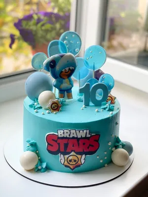 Торт Brawl Stars с фотопечатью и пряниками