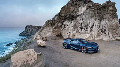 Обои bugatti, chiron, синий, вид сбоку картинки на рабочий стол, фото  скачать бесплатно