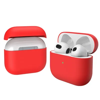 Силиконовый чехол класса Premium для AirPods 3 (красный)