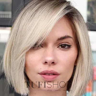 Челка на бок женская - 79 photo