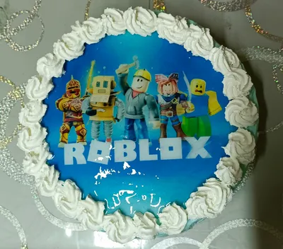 Картинка для торта \"Roblox (Роблокс)\" - PT100803 печать на сахарной пищевой  бумаге