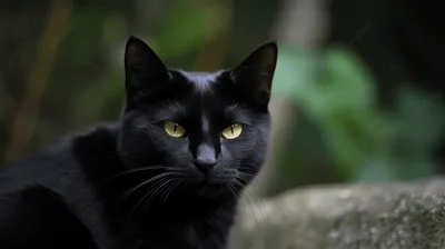 красивые фотографии черной кошки, кошка черный кот, кошка, хищник фон  картинки и Фото для бесплатной загрузки