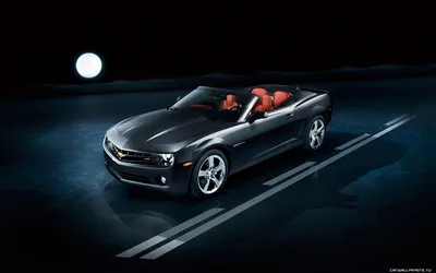 Обои на рабочий стол Chevrolet camaro ss на улице вечером, обои для рабочего  стола, скачать обои, обои бесплатно