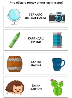 Развиваем логику. Как быстро вы найдете общее на этих картинках? | Тестовед  | Дзен