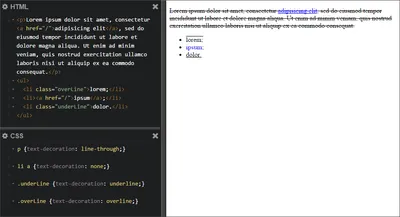 CSS text-decoration: подчеркивание, зачеркивание текста — учебник CSS