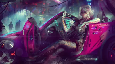Живые обои девушки - cyberpunk 2077 wallpaper