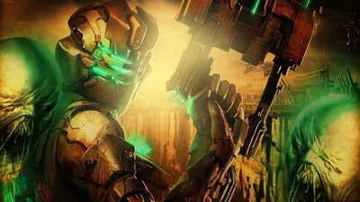 Обои Dead space 3, броня, isaac clarke, electronic arts, шлем, снег, айзек  кларк на рабочий стол
