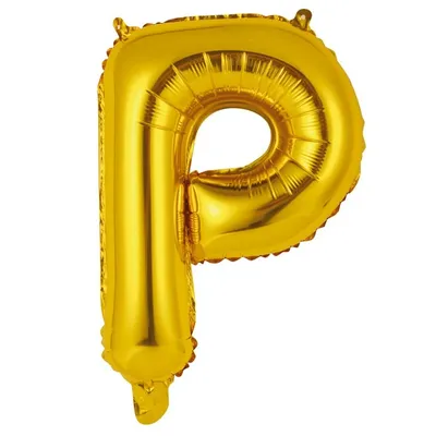 К БУКВА Р 14\" Gold | Гелий Торг