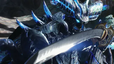 Обои на рабочий стол Демон с мечом из игры Devil May Cry 5, обои для рабочего  стола, скачать обои, обои бесплатно