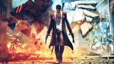 Обои для рабочего стола Данте Devil May Cry компьютерная 1366x768