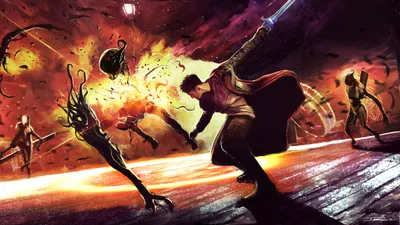Картинки Данте Devil May Cry Игры 1920x1080