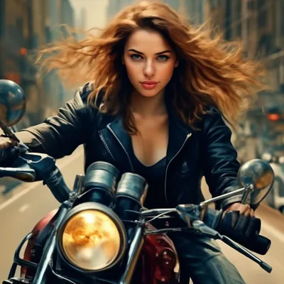 Девушка на мотоцикле стоковое фото. изображение насчитывающей персона -  92102038