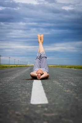 Девушка на дороге Stock Photo | Adobe Stock