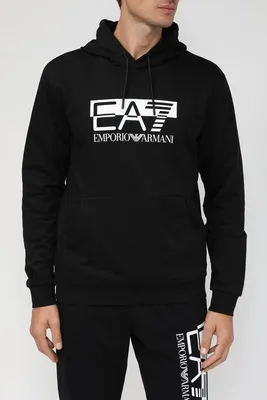 Мужская черная кепка с узором EA7 (ARMANI) MT 19.54.03 — MD-Fashion