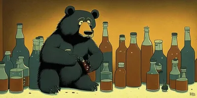 Ехали медведи На велосипеде. А за ними кот Задом наперед. А за ним комарики  На воздушном шарике... Вот такие ассоциации у меня возник... | Медведь, Кот