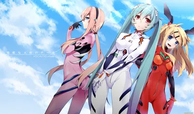 Обои Vocaloid Аниме Vocaloid, обои для рабочего стола, фотографии vocaloid,  аниме, art, ichinose, yukino, девушки, hatsune, miku, megurine, luka,  kagamine, rin, взгляд, удивление, радость, косплей, вокалоид, evangelion  Обои для рабочего стола, скачать