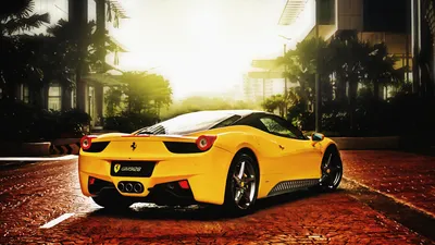 Обои ferrari, 458, вид сбоку картинки на рабочий стол, фото скачать  бесплатно