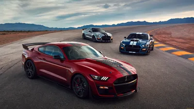 Обои на рабочий стол Ford Mustang / Форд Мустанг в ночном тумане, обои для рабочего  стола, скачать обои, обои бесплатно