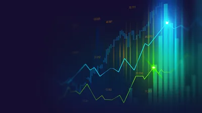 Double Exposure Of Forex Graph Drawing Over Us Dollars Bill Background.  Concept Of Financial Markets. Фотография, картинки, изображения и  сток-фотография без роялти. Image 165783914