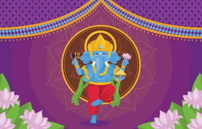 Скачать обои воин, арт, слон, бог, ganesha, оружие, раздел фантастика в  разрешении 1920x1080