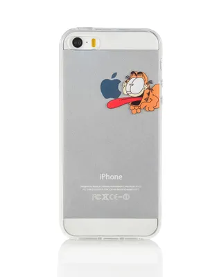Чехол силиконовый \"Гарфилд голодный\" iPhone 5 | Запчасти, оборудование,  комплектующие для ремонта электроники