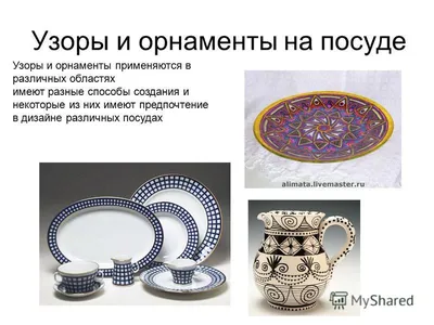 Проект по математике «Математика вокруг нас. Узоры и орнаменты на посуде» -  презентация, доклад, проект