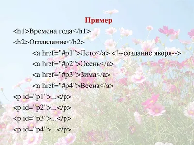 Организация гиперссылок в HTML-документах - презентация онлайн
