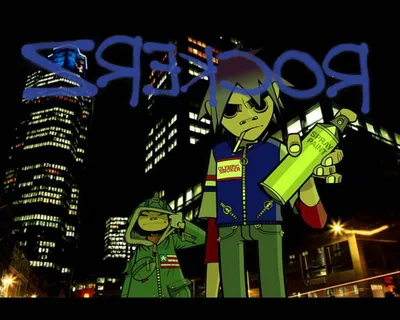 2-D Фан-арт Gorillaz, 2-D Гориллаз, лицо, черные волосы, другие png |  Klipartz