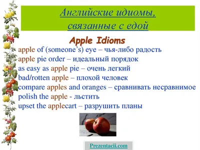 Английские идиомы, связанные с едой - online presentation