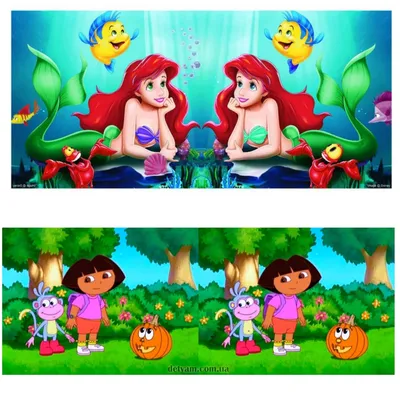 Найди отличия картинки для детей. Игра на внимательность