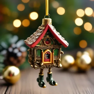 🎄 елочная игрушка висит на елке …» — создано в Шедевруме