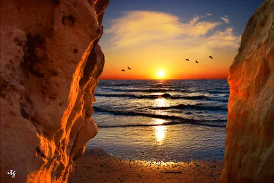 Обои на рабочий стол Пляж HaBonim Beach, Israel / ХаБоним, Израиль на  закате, by ITG photography, обои для рабочего стола, скачать обои, обои  бесплатно