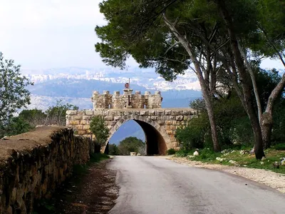 Фото Израиль Jerusalem Забор Вечер Дома город 1366x768
