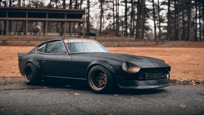 Обои для рабочего стола Datsun JDM 240Z Черный авто 2560x1440