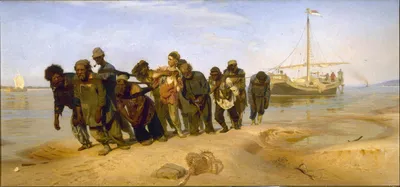 Файл:Ilya Repin - Barge Haulers on the Volga - Google Art Project.jpg —  Википедия