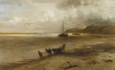 Бурлаки на Волге. Эскиз (Barge Haulers by Campfire)