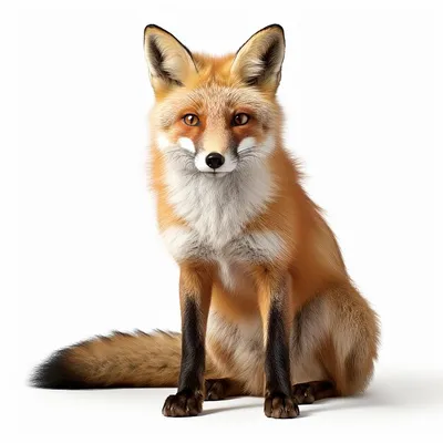 Портрет Красная Лиса Vulpes Vulpes Красивое Животное На Белом Фоне —  стоковые фотографии и другие картинки Лиса - iStock