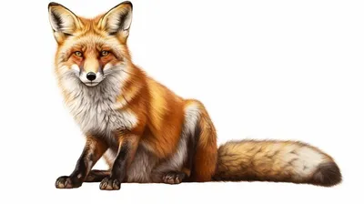 Лиса Нарисована Вручную Белом Фоне Лиса Векторное изображение  ©svetomircomua 650990696