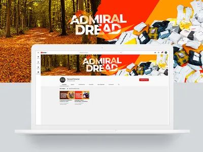 Неоновый подкаст — оформление канала YouTube, Графика - Envato Elements